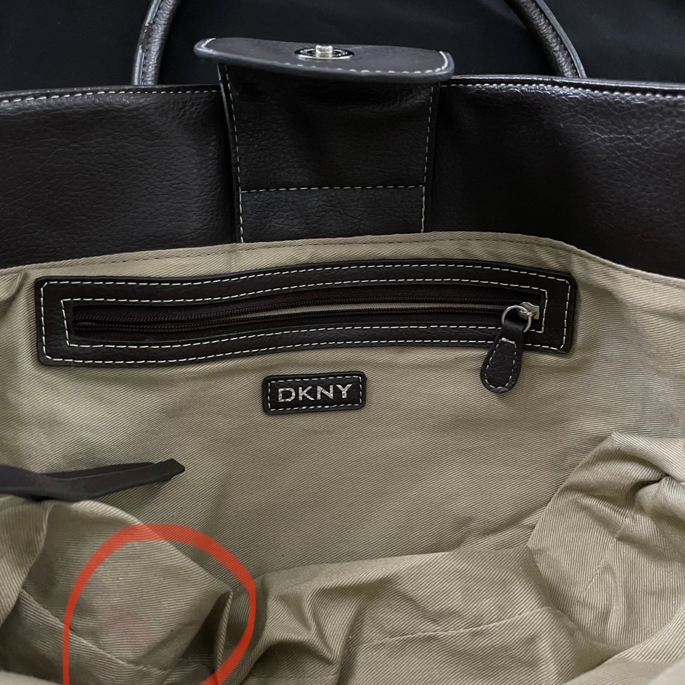 Authentic Dkny Monogram Pattern Purse - image 5